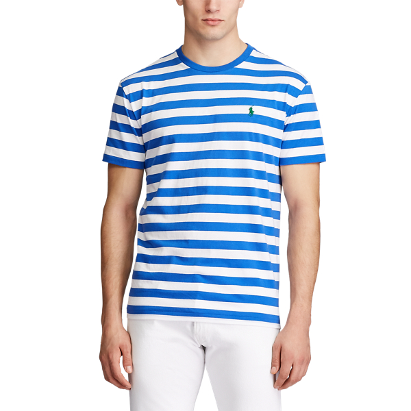 Pacific Royal/White Custom Slim Striped T-Shirt Polo Ralph Lauren 3