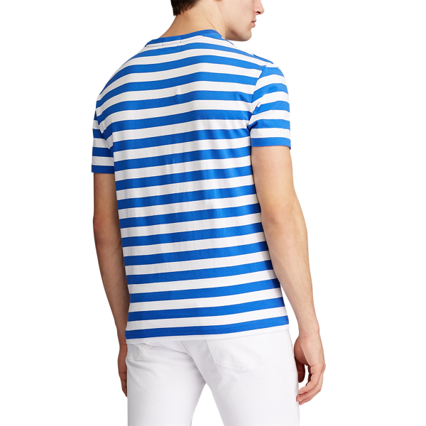 Pacific Royal/White Custom Slim Striped T-Shirt Polo Ralph Lauren 4