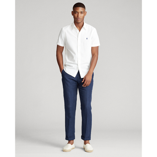 White Custom Fit Seersucker Shirt Polo Ralph Lauren 3