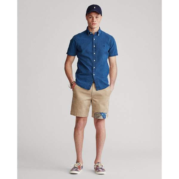 Indigo Custom Fit Seersucker Shirt Polo Ralph Lauren 3