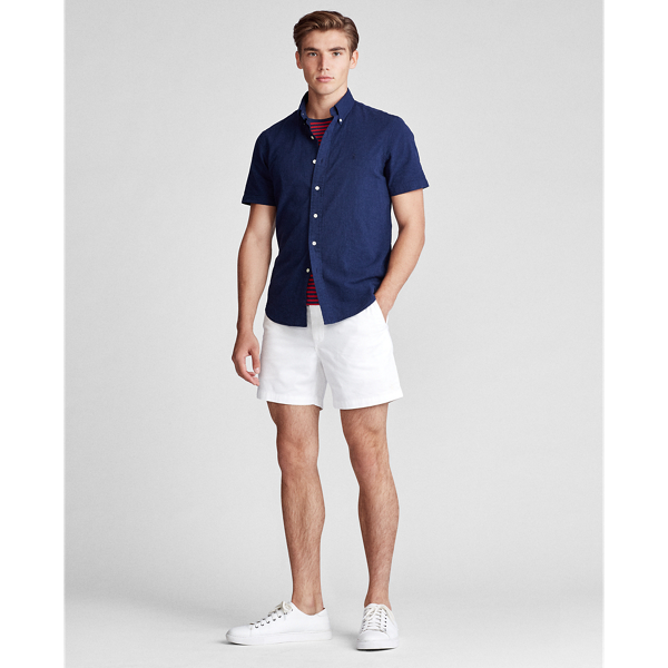 Astoria Navy Slim Fit Seersucker Shirt Polo Ralph Lauren 3