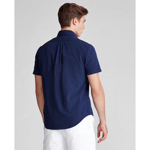Astoria Navy Slim Fit Seersucker Shirt Polo Ralph Lauren 5