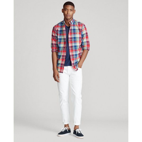 Red/Blue Multi Custom Fit Madras Shirt Polo Ralph Lauren 3