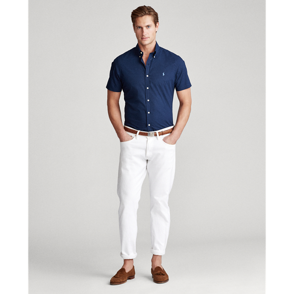 Newport Navy Slim Fit Poplin Shirt Polo Ralph Lauren 3