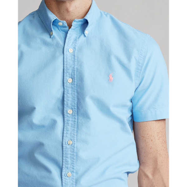 Blue Lagoon Slim Fit Oxford Shirt Polo Ralph Lauren 5