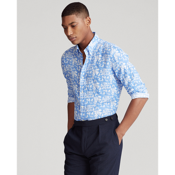 Caribbean Excursions Slim Fit Tropical Linen Shirt Polo Ralph Lauren 4