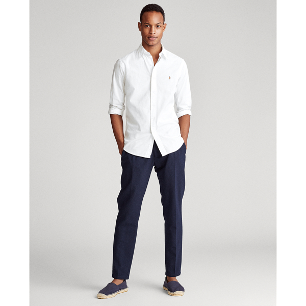 White Slim Fit Chambray Shirt Polo Ralph Lauren 3