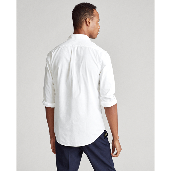 White Slim Fit Chambray Shirt Polo Ralph Lauren 5