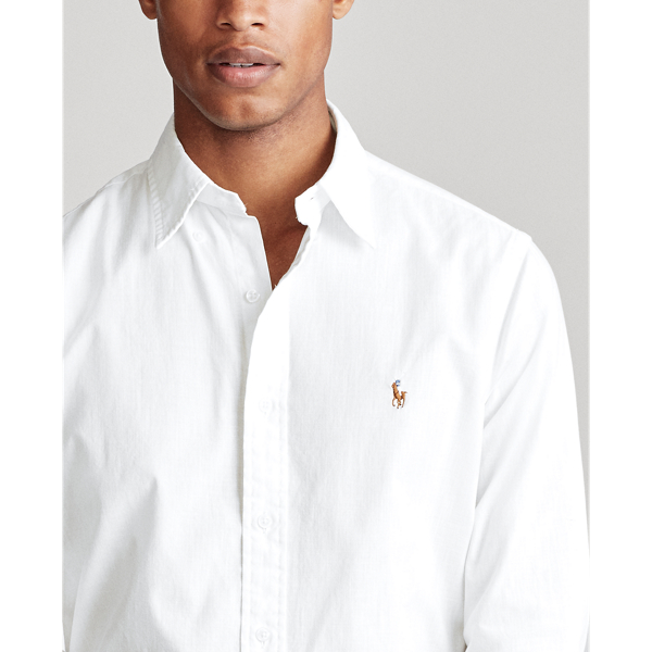 White Slim Fit Chambray Shirt Polo Ralph Lauren 6