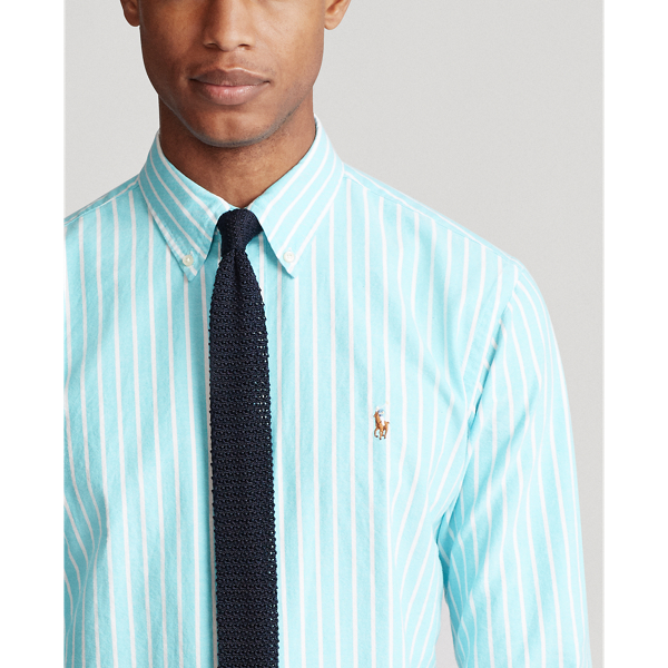 Light Blue/White Custom Fit Striped Shirt Polo Ralph Lauren 6