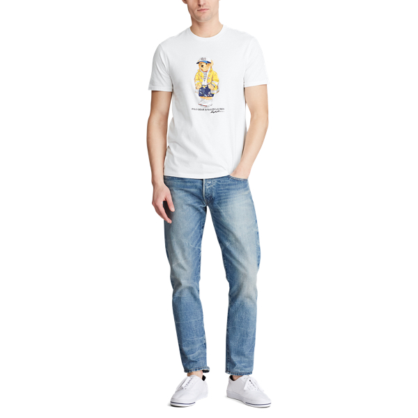 White Custom Slim Fit Bear T-Shirt Polo Ralph Lauren 2