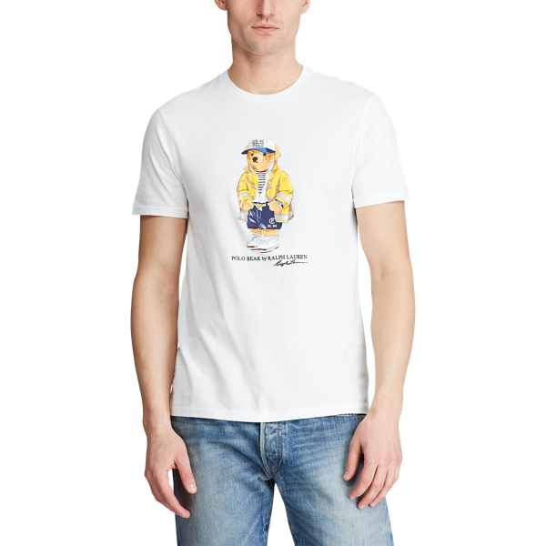 White Custom Slim Fit Bear T-Shirt Polo Ralph Lauren 3