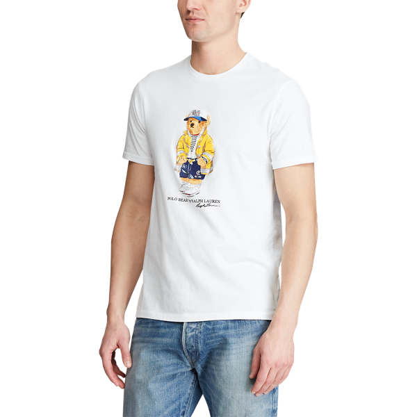 White Custom Slim Fit Bear T-Shirt Polo Ralph Lauren 5