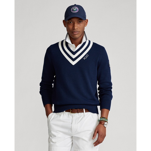 Refined Navy Multi Wimbledon Cricket Sweater Polo Ralph Lauren 1