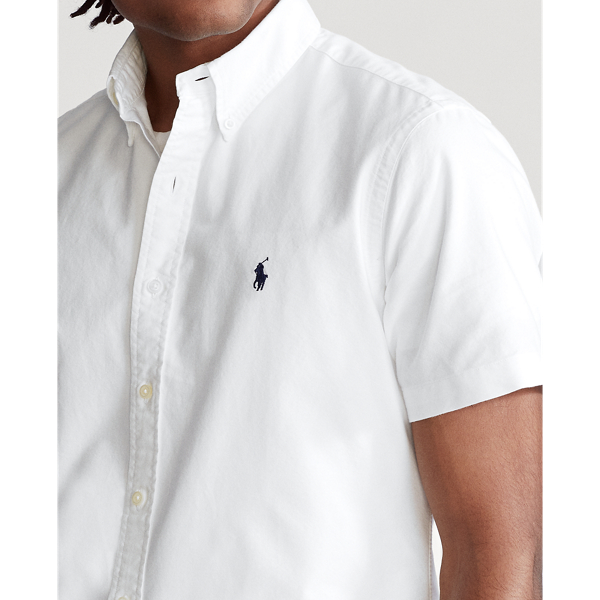 White Custom Fit Oxford Shirt Polo Ralph Lauren 5