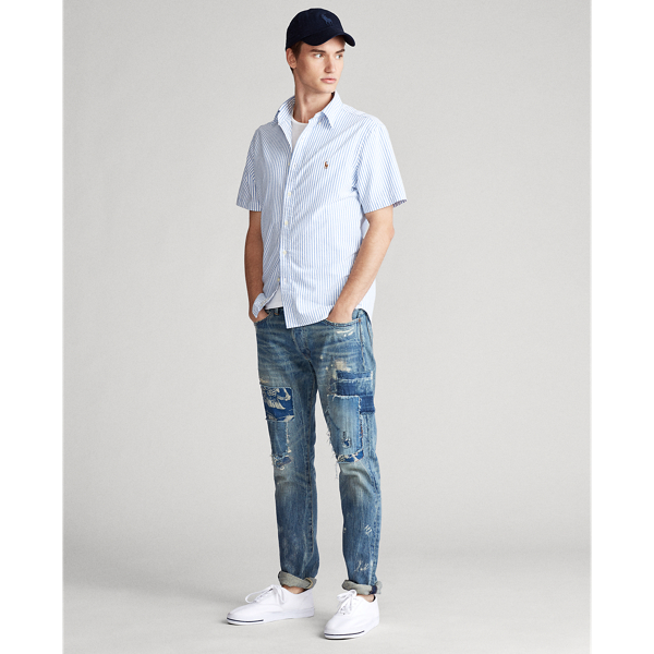 Blue/White Stripe Oxford Shirt Big & Tall 3