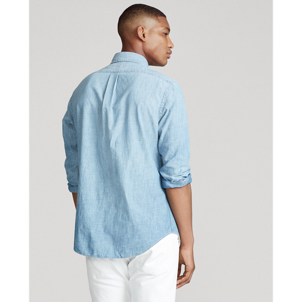 Medium Indigo Lightweight Chambray Shirt Big & Tall 4