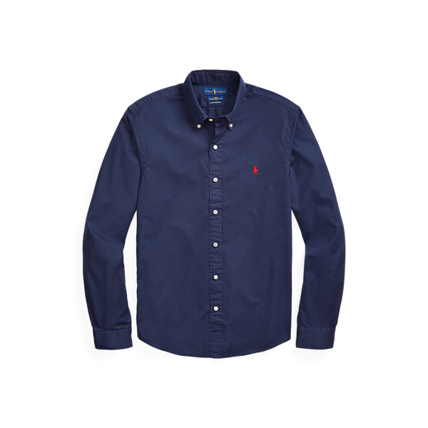 Garment-Dyed Twill Shirt Big & Tall em 1