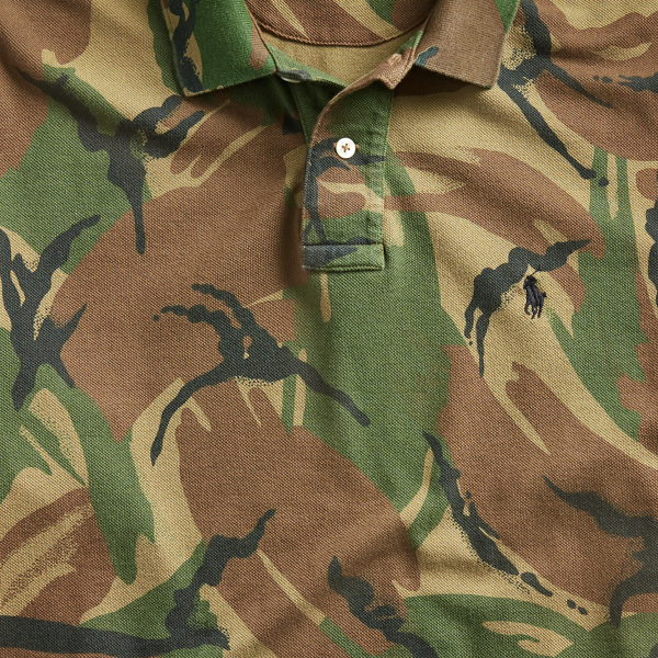 British Elmwood Camo Camo-Print Mesh Polo Shirt Big & Tall 6