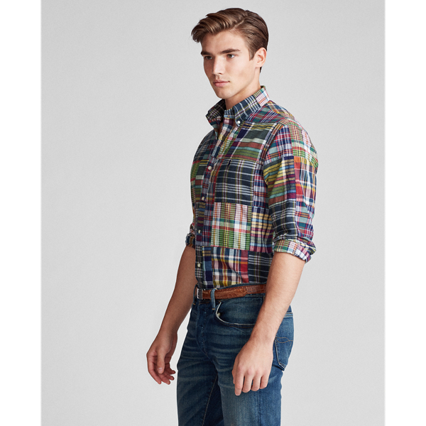 Dark Patchwork Classic Fit Plaid Shirt Polo Ralph Lauren 4