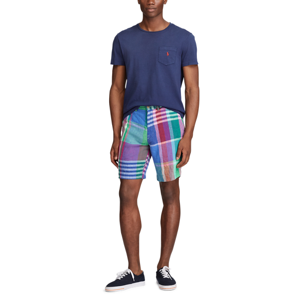 Madras Classic Fit Plaid Linen Short Polo Ralph Lauren 2