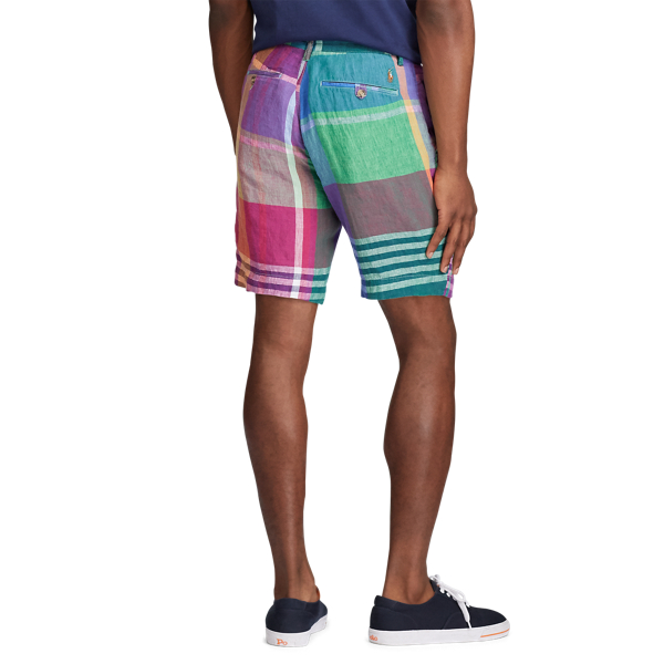 Madras Classic Fit Plaid Linen Short Polo Ralph Lauren 4