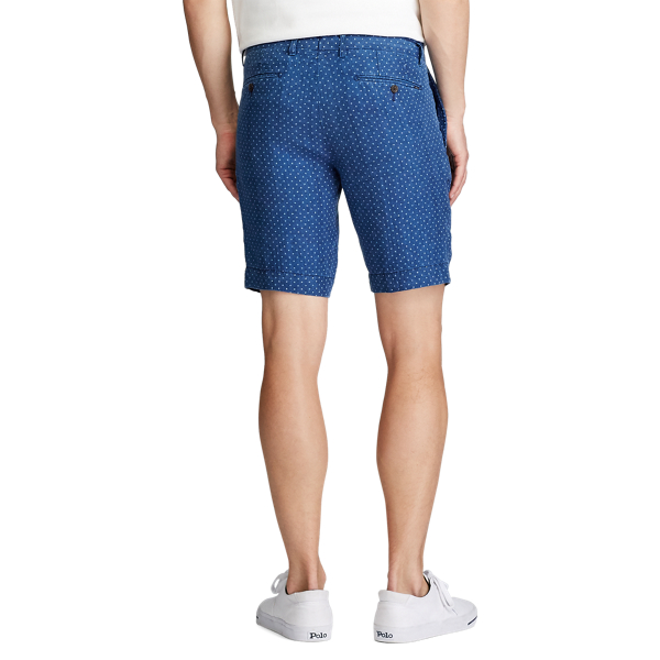 Indigo Stars Slim Fit Star Linen Short Polo Ralph Lauren 4