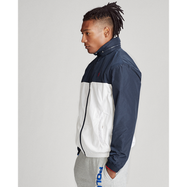 Aviator Navy/White Colour-Blocked Jacket Big & Tall 5