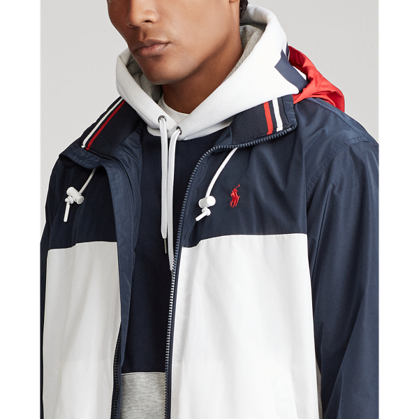 Aviator Navy/White Colour-Blocked Jacket Big & Tall 7