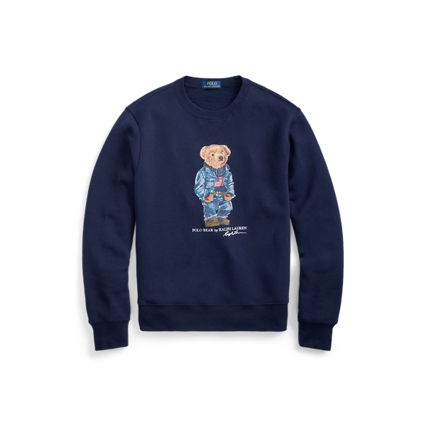 Denim Bear Fleece Sweatshirt Big & Tall 1