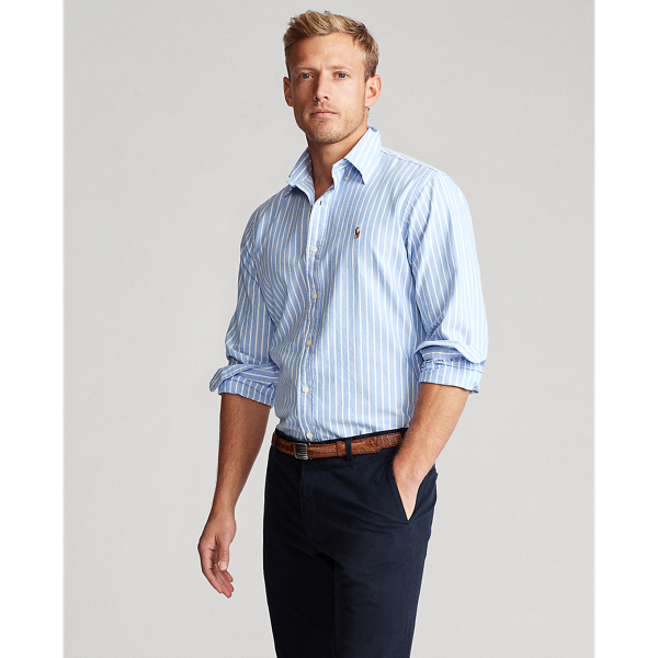 Blue/White Custom Fit Striped Shirt Polo Ralph Lauren 2
