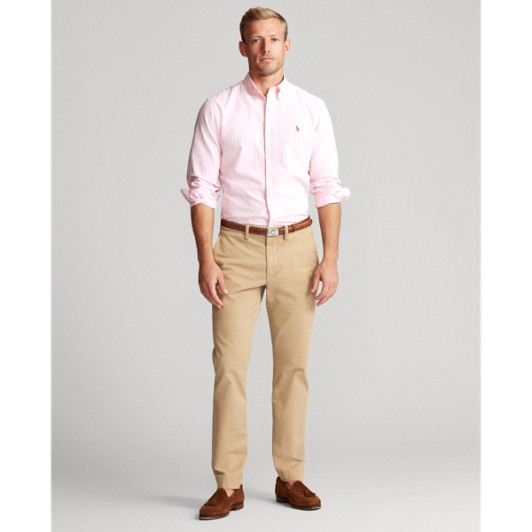 Pink/White Custom Fit Striped Shirt Polo Ralph Lauren 3