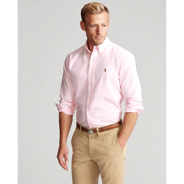 Pink/White Custom Fit Striped Shirt Polo Ralph Lauren 4