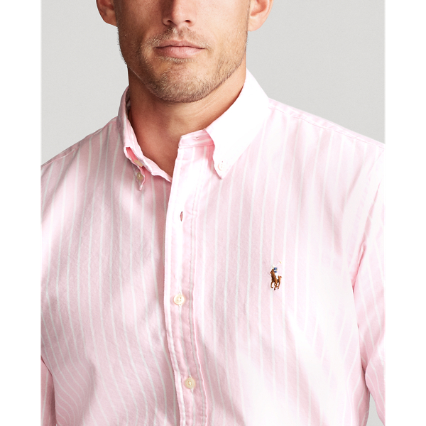 Pink/White Custom Fit Striped Shirt Polo Ralph Lauren 6