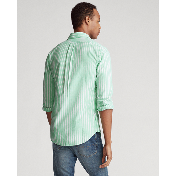 Green/White Custom Fit Striped Shirt Polo Ralph Lauren 5