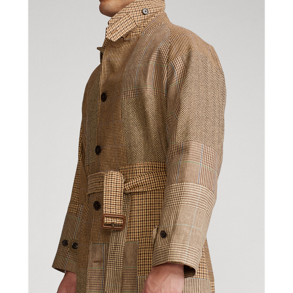 Multi Patchwork Tweed Topcoat Polo Ralph Lauren 6