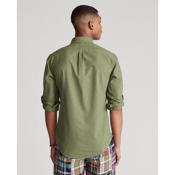 Dense Olive Slim Fit Oxford Shirt Polo Ralph Lauren 4