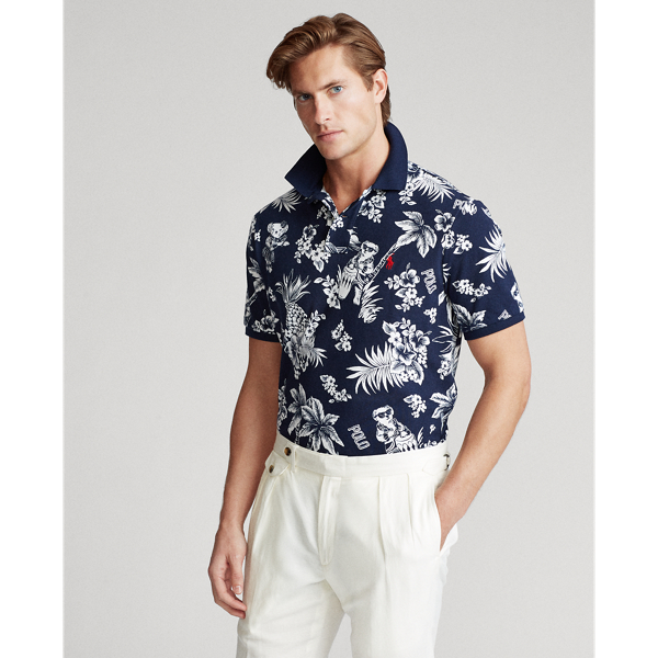 Navy Custom Slim Fit Bear Polo Polo Ralph Lauren 4