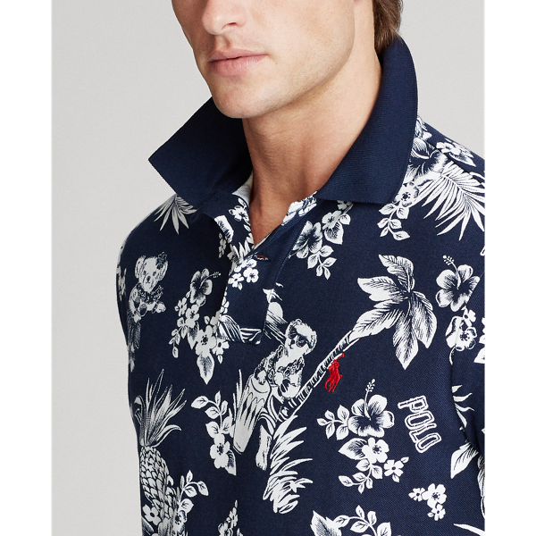 Navy Custom Slim Fit Bear Polo Polo Ralph Lauren 6