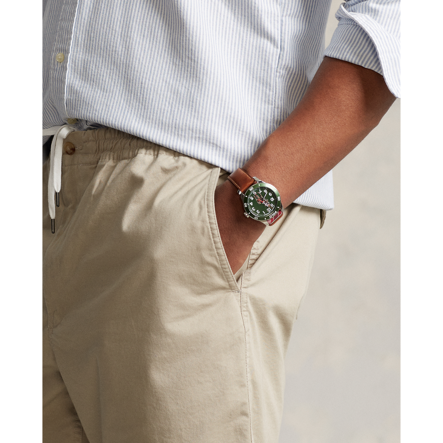 Ralph Lauren Polo Prepster Stretch Chino Short, цвет: Хаки рыжевато-коричневый — фото 3