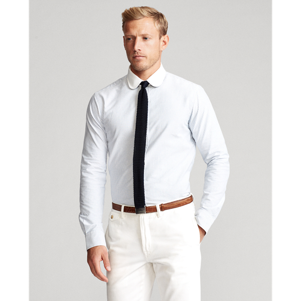 Blue/White Custom Fit Striped Shirt Polo Ralph Lauren 4