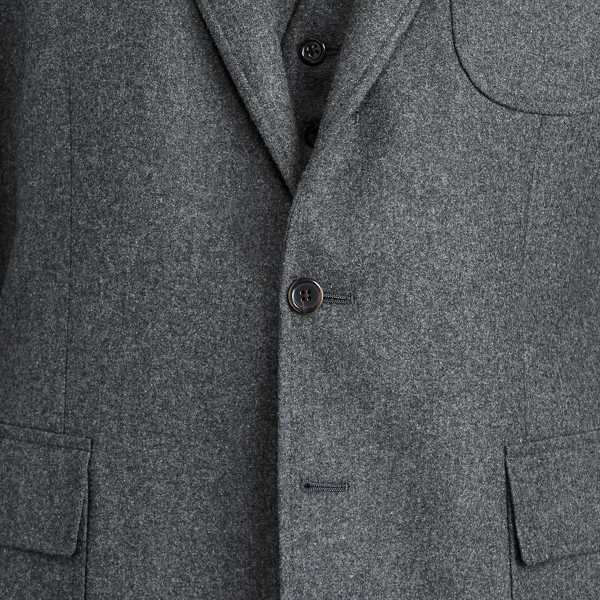 Medium Grey Polo Flannel Three-Piece Suit Polo Ralph Lauren 11
