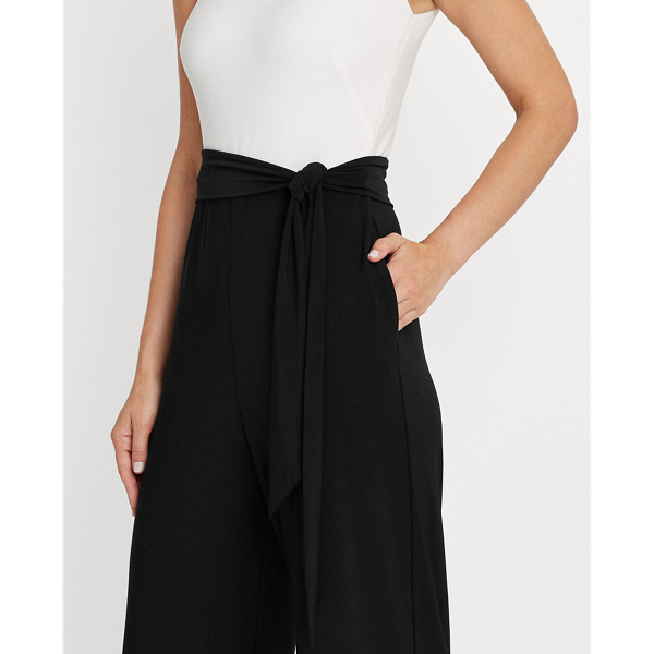 Black/Lauren White Two-Tone Jersey Jumpsuit Lauren 6
