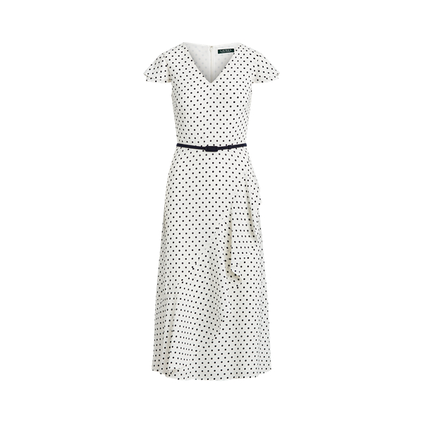 Ruffle-Trim Crepe Dress Lauren 1