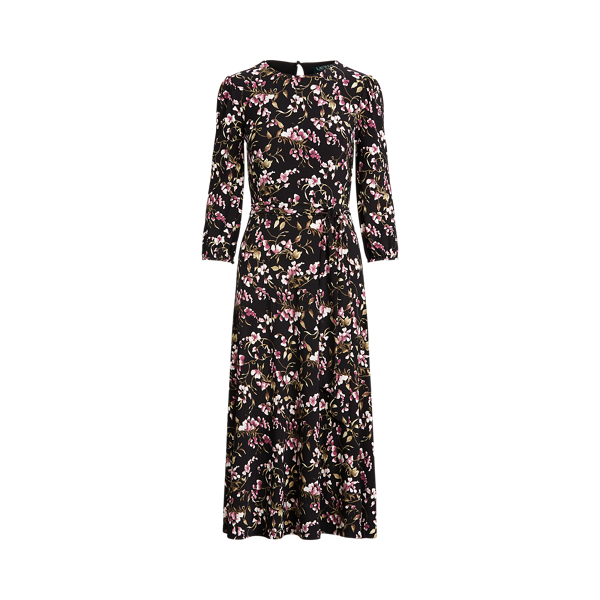 Floral Balloon-Sleeve Dress Lauren 1