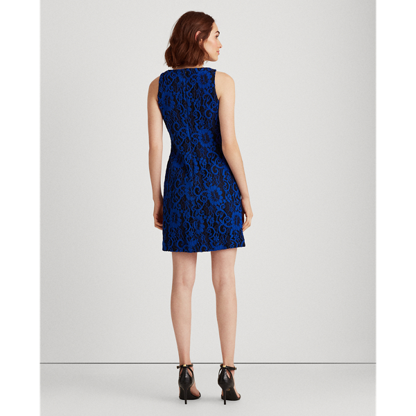Navy/Sapphire Lace Sleeveless Dress Lauren 5