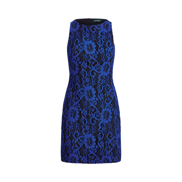 Navy/Sapphire Lace Sleeveless Dress Lauren 2