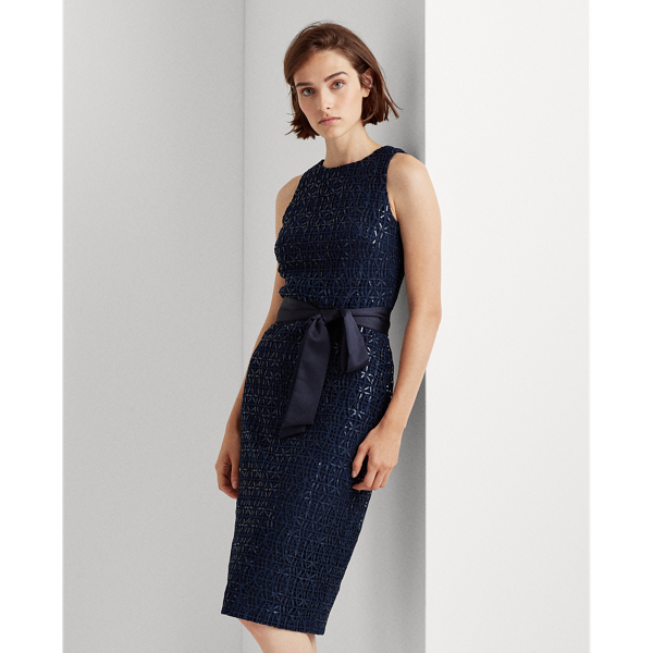 Ralph Lauren LACE MIDI DRESS sequin ワンピース NAVY s-l400.jpg