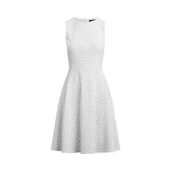 Floral Fit-and-Flare Dress Lauren Petite 1