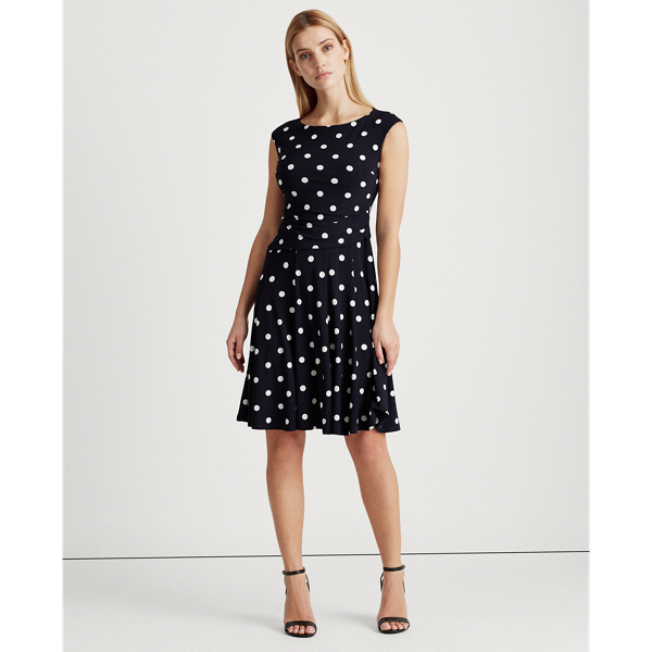 Polka-Dot Jersey Dress